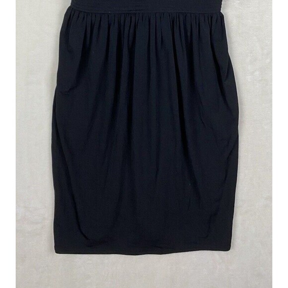 Vintage 90's Morgan McFeeters Dress Womens 6 Black Pleated Jersey Office Career - Picture 11 of 14